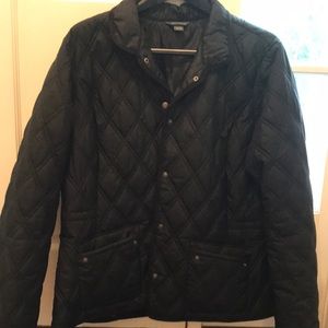 Eddie Bauer black quilted jacket TXL